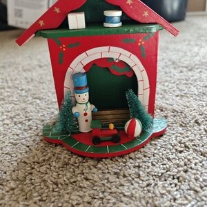 Festive Red Holiday House Decoration